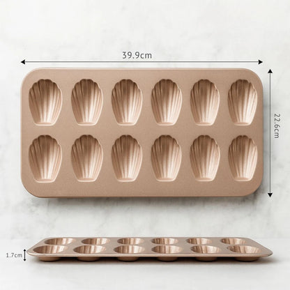 Mini Cake Mold Shell-Shaped Carbon Steel & Non-Stick