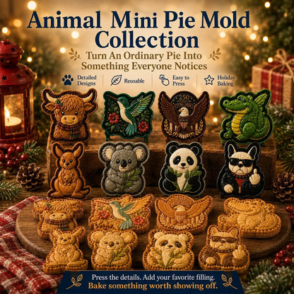 Mini Pie Mold Animal-Shaped Raised Pastry Detail