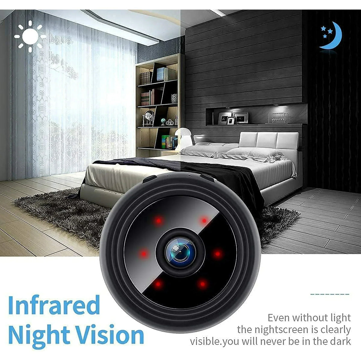 Mini Wireless Camera 1080p Night Vision Motion Detection