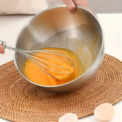Mixing Bowl Set Stainless Steel Measurement Marks Dishwasher Safe