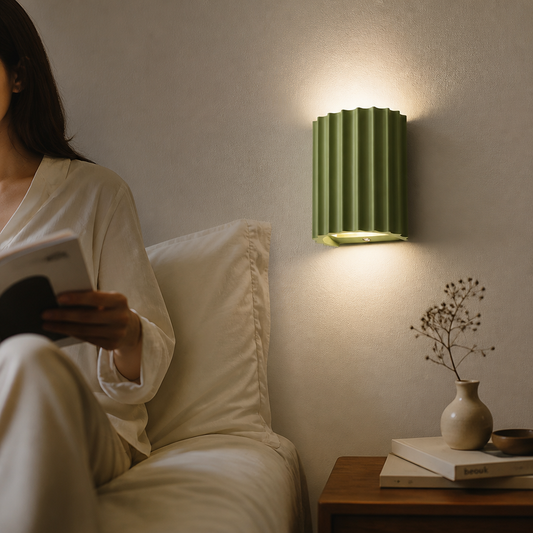 Modern Sculptural Resin Wall Lamp with Integrated LED