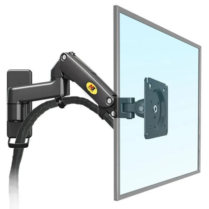 Monitor Wall Mount Gas-Spring Dual-Arm Cable Management