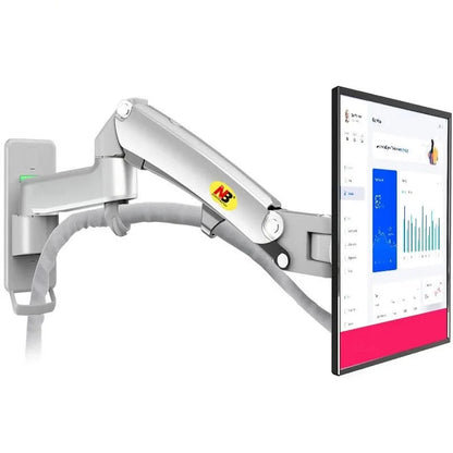 Monitor Wall Mount Gas-Spring Dual-Arm Cable Management