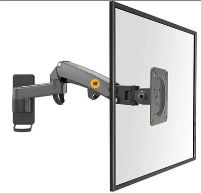 Monitor Wall Mount Gas-Spring Dual-Arm Cable Management