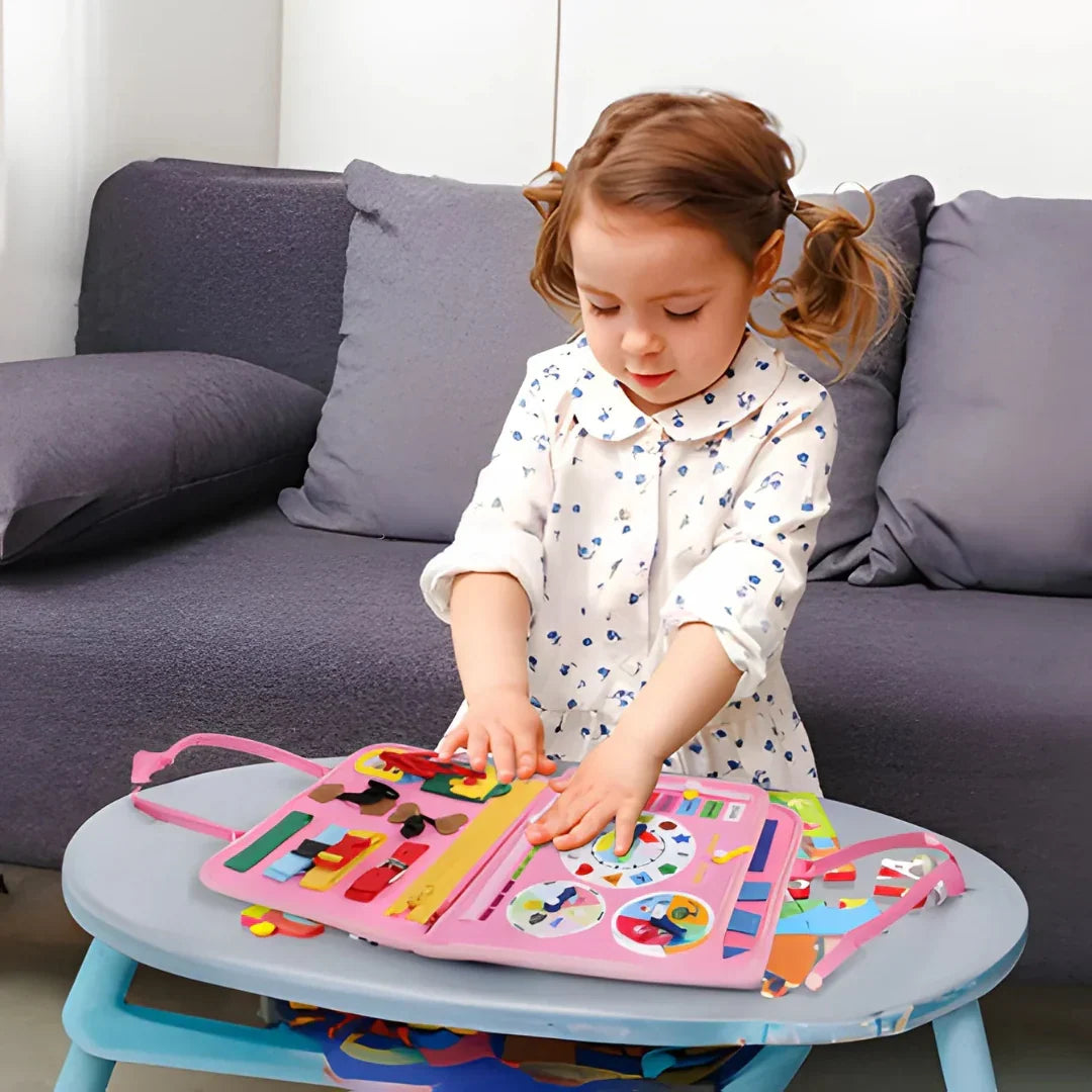 Montessori Activity Book Felt 8 Interactive Pages Fine Motor Skills