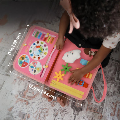 Montessori Activity Book Felt 8 Interactive Pages Fine Motor Skills