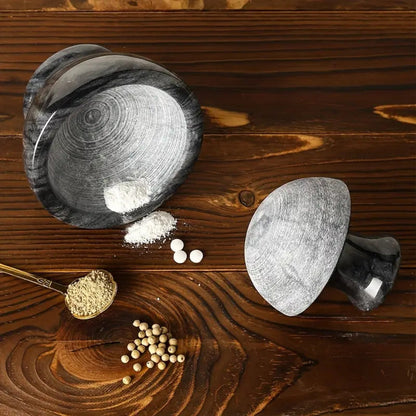 Mortar And Pestle Marble Ergonomic Non-Slip
