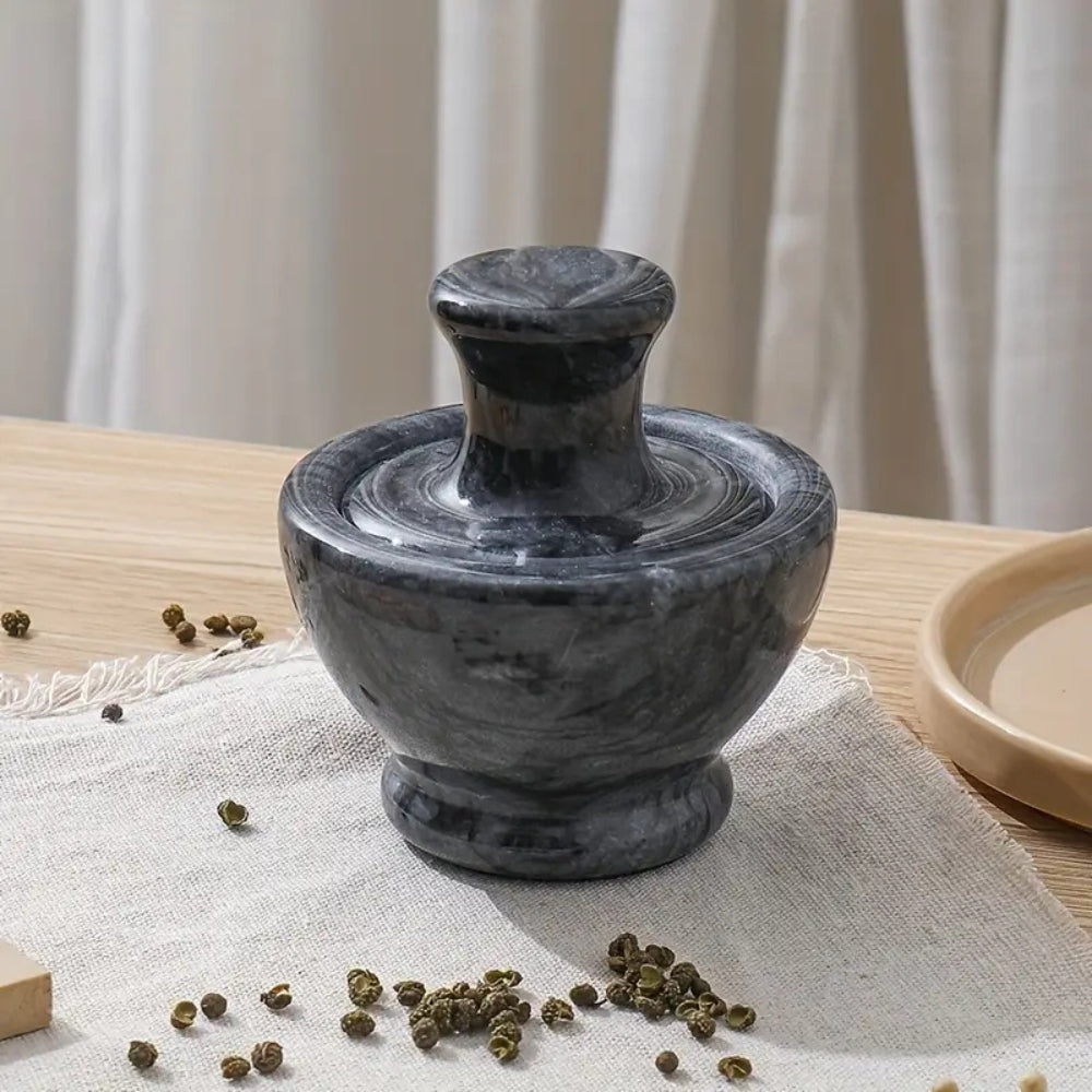 Mortar And Pestle Marble Ergonomic Non-Slip