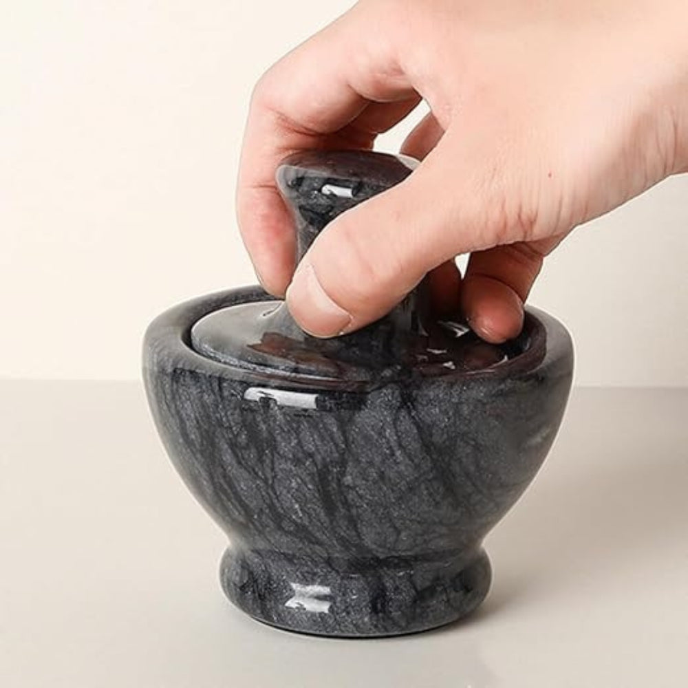 Mortar And Pestle Marble Ergonomic Non-Slip