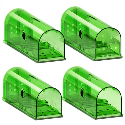 Mouse Trap Humane Catch and Release Clear Body 4-Pack