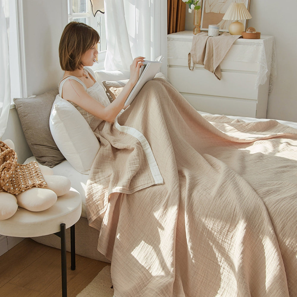 Muslin Cotton Blanket Six-Layer Breathable & Machine Washable