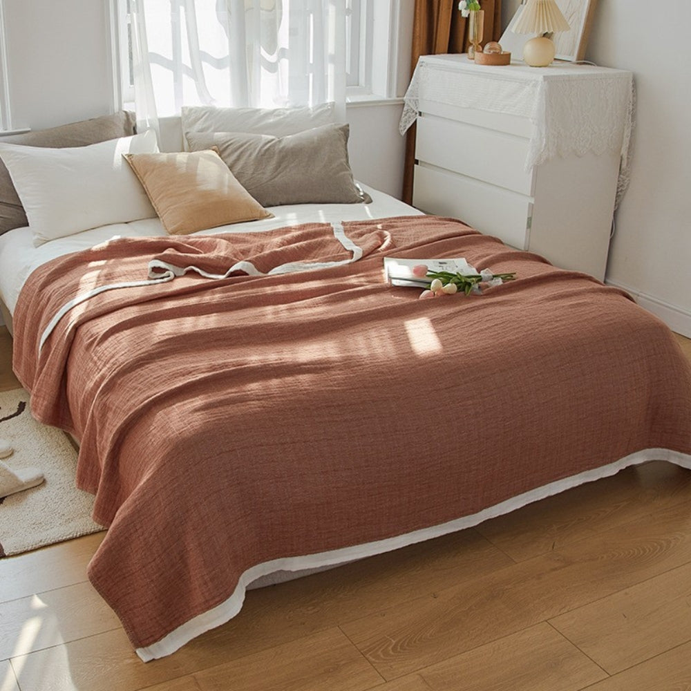 Muslin Cotton Blanket Six-Layer Breathable & Machine Washable