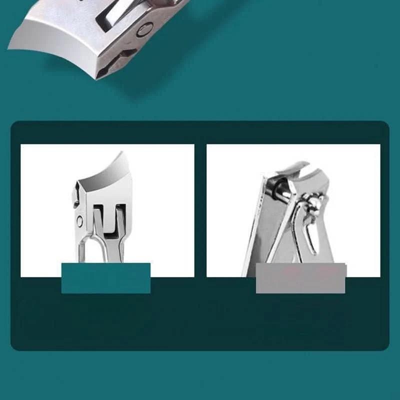 Nail Clipper Extra-Wide Opening Curved Stainless Steel Blades