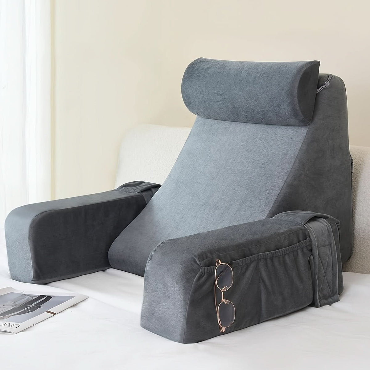 Nap Pillow Ergonomic Memory Foam Breathable Cover & Portable Design