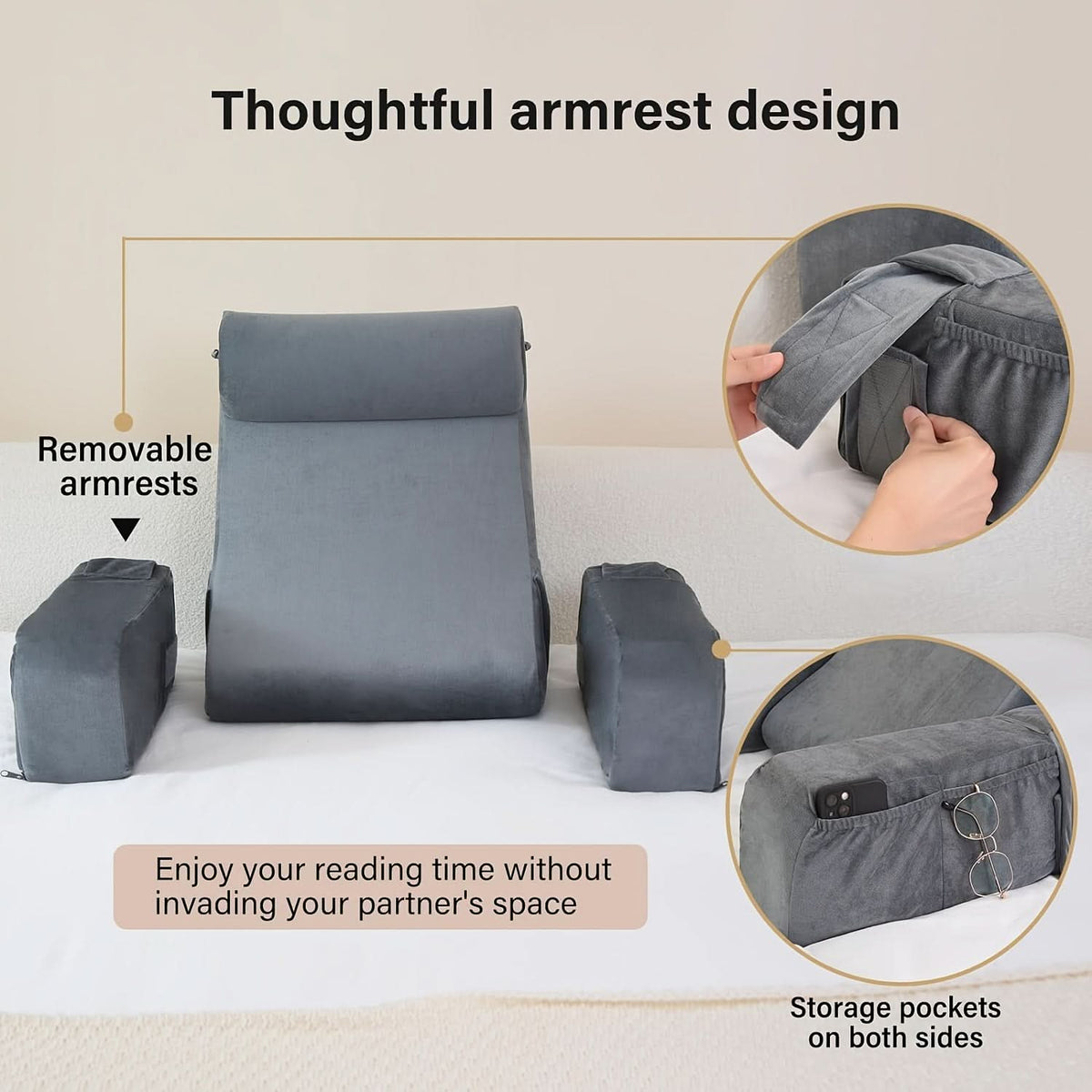 Nap Pillow Ergonomic Memory Foam Breathable Cover & Portable Design
