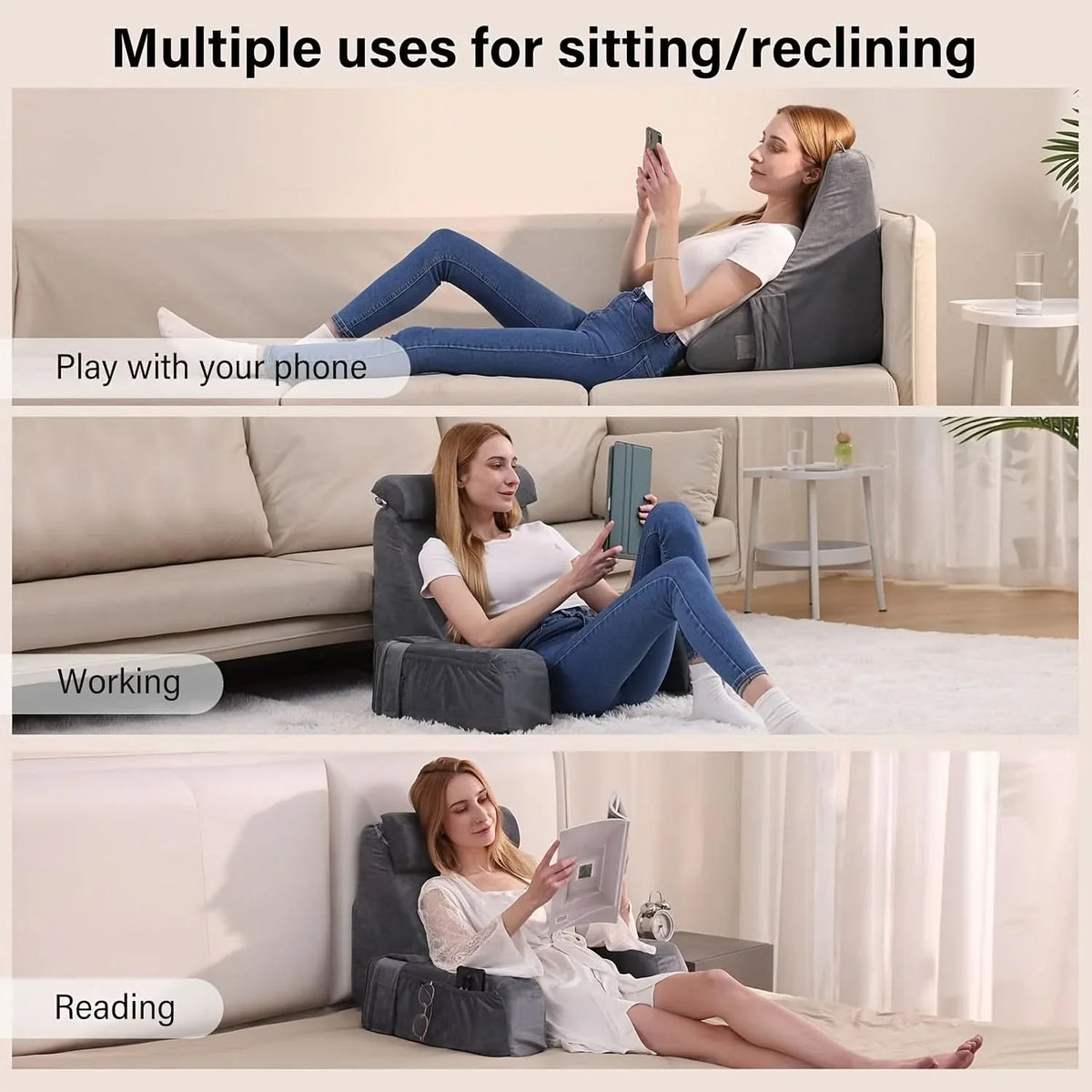 Nap Pillow Ergonomic Memory Foam Breathable Cover & Portable Design
