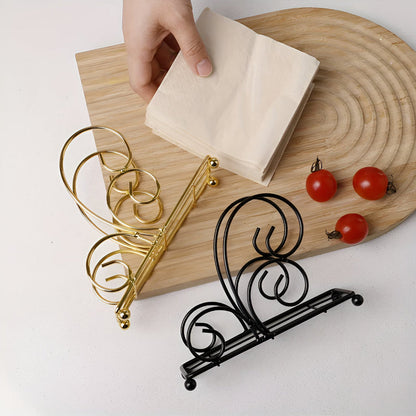 Napkin Holder Semi-Circle Iron Anti-Slip Base