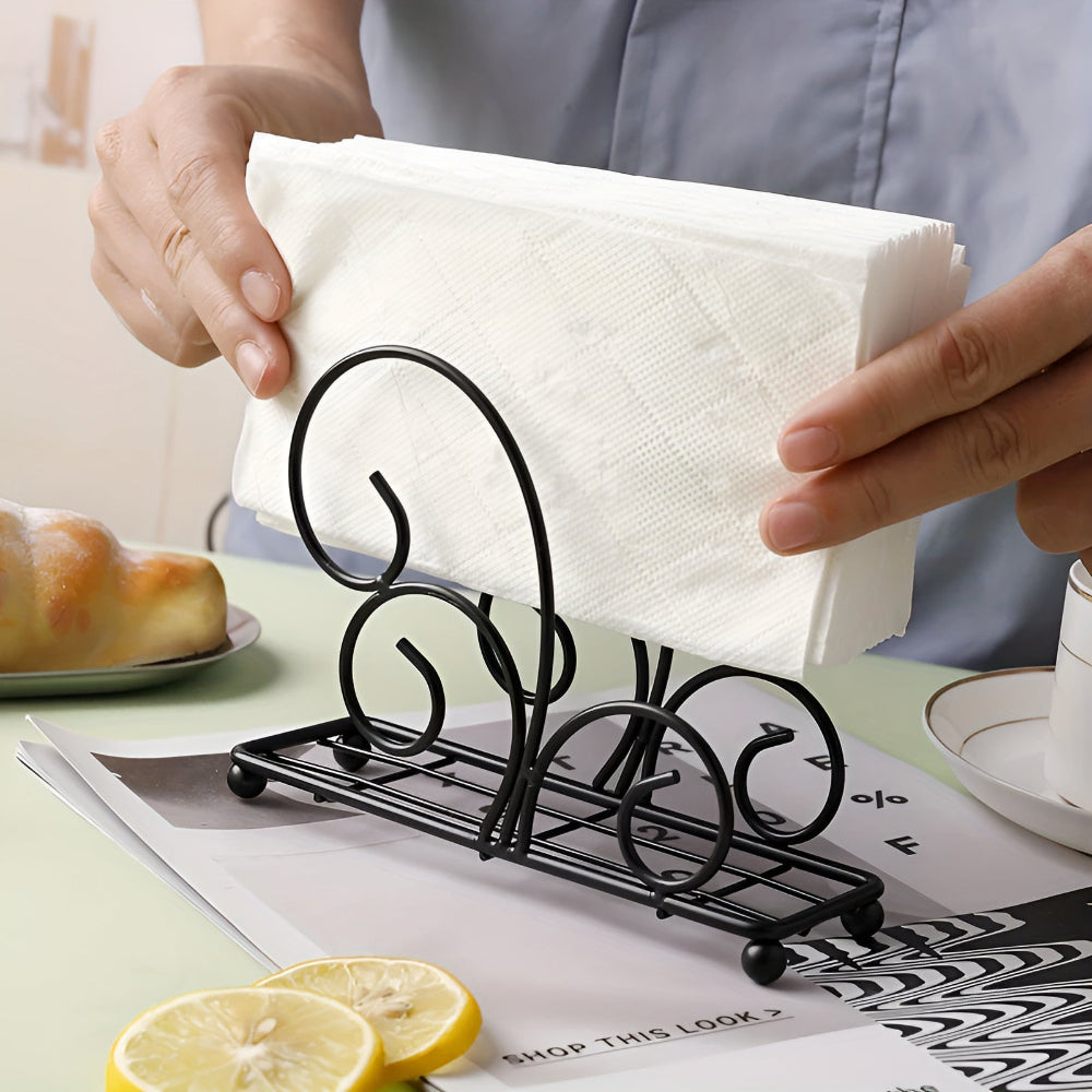 Napkin Holder Semi-Circle Iron Anti-Slip Base
