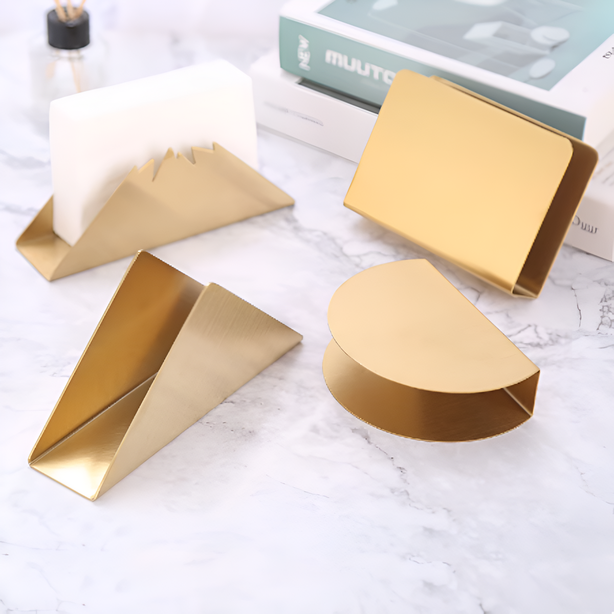 Napkin Holder Triangular Brass Rust-Resistant