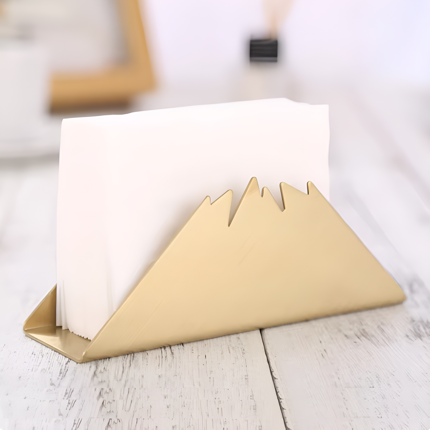 Napkin Holder Triangular Brass Rust-Resistant