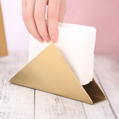 Napkin Holder Triangular Brass Rust-Resistant