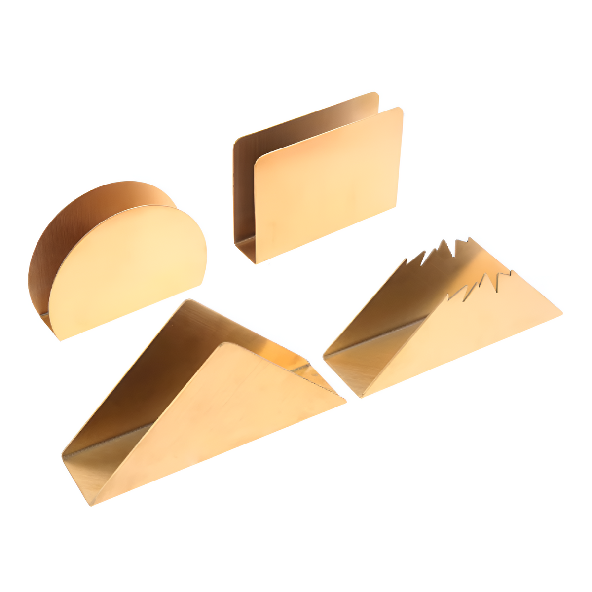 Napkin Holder Triangular Brass Rust-Resistant