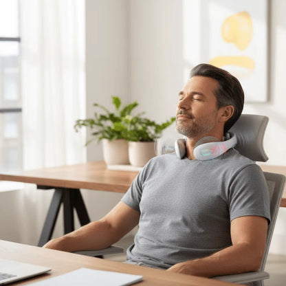 Neck Massager Vibration Heat Portable Rechargeable