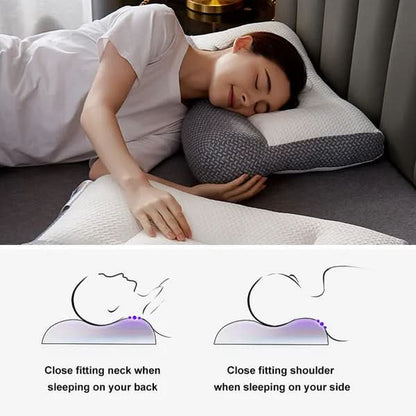 Neck Pillow Ergonomic Contoured Support for Side & Back Sleepers