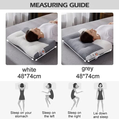 Neck Pillow Ergonomic Contoured Support for Side & Back Sleepers