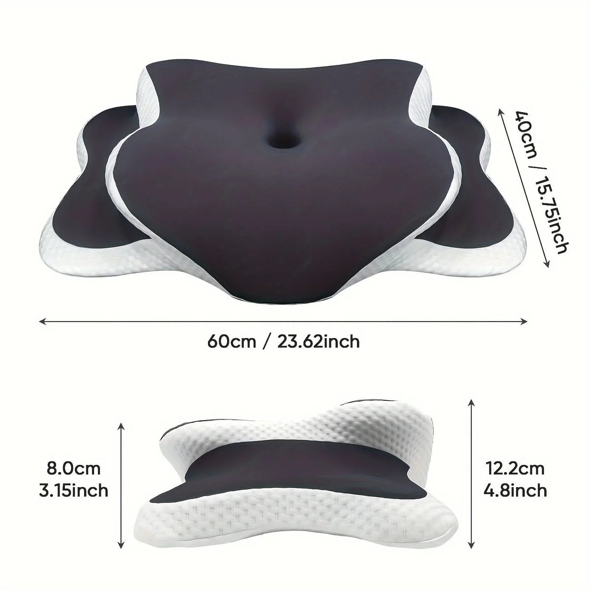 Neck Pillow Ergonomic Memory Foam Breathable Cover