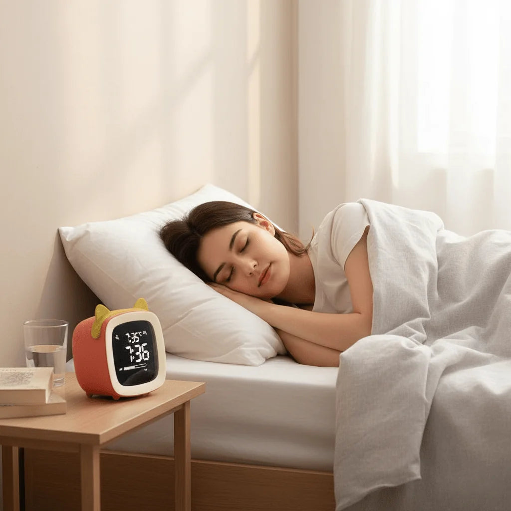 Night Light Alarm Clock Stepless Dimmable LED Animal Designs
