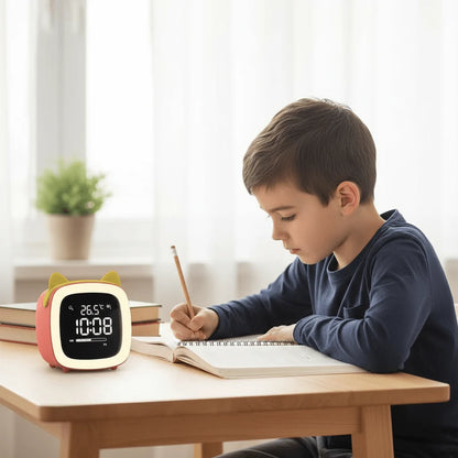 Night Light Alarm Clock Stepless Dimmable LED Animal Designs
