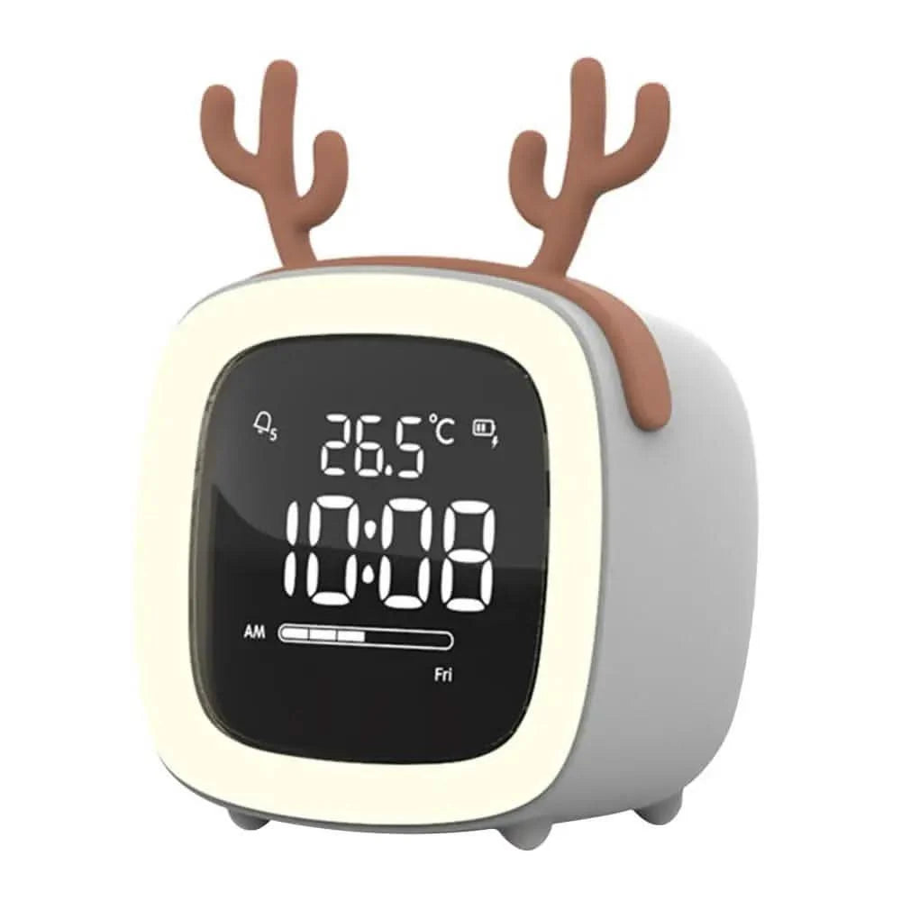 Night Light Alarm Clock Stepless Dimmable LED Animal Designs