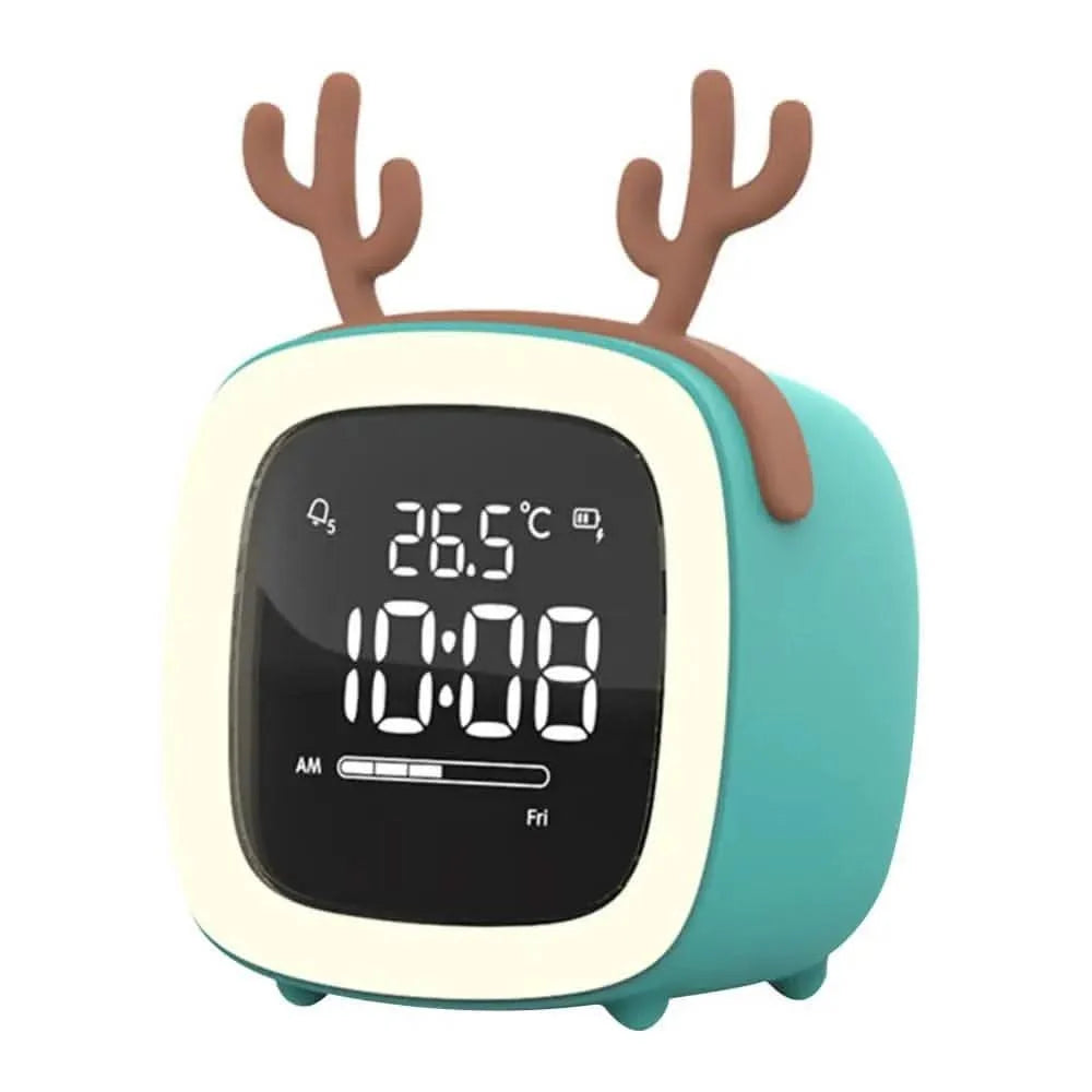 Night Light Alarm Clock Stepless Dimmable LED Animal Designs