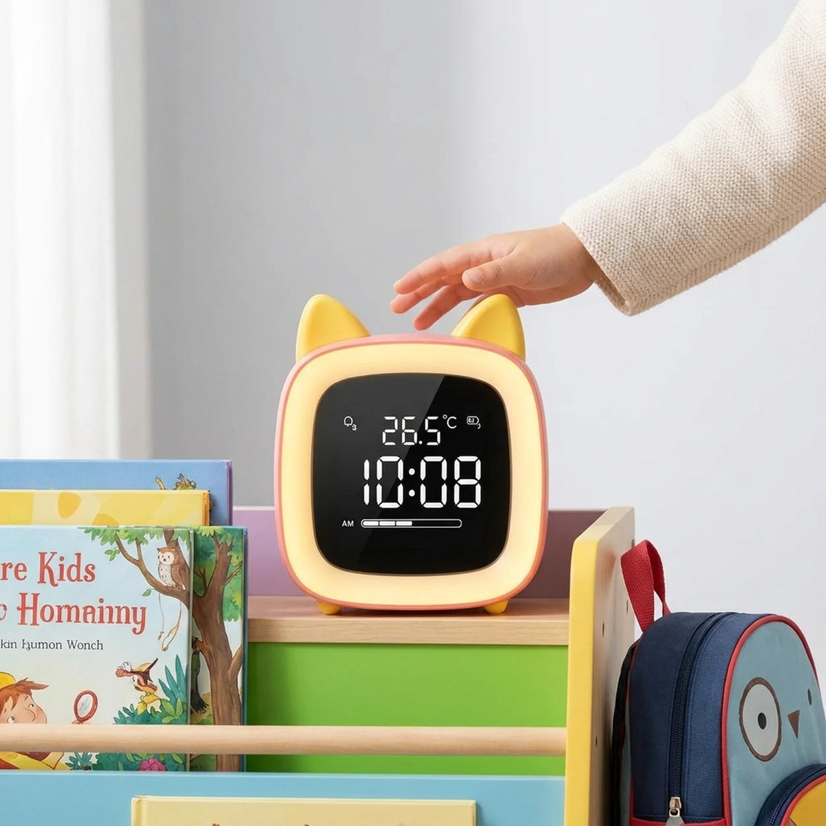 Night Light Alarm Clock Stepless Dimmable LED Animal Designs