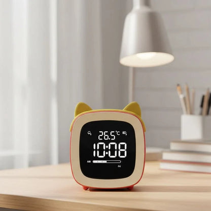 Night Light Alarm Clock Stepless Dimmable LED Animal Designs