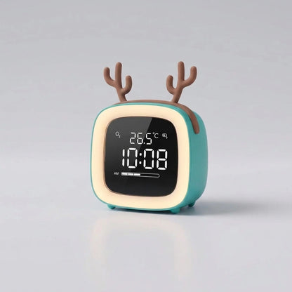 Night Light Alarm Clock Stepless Dimmable LED Animal Designs