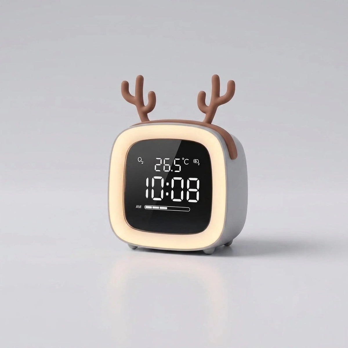 Night Light Alarm Clock Stepless Dimmable LED Animal Designs