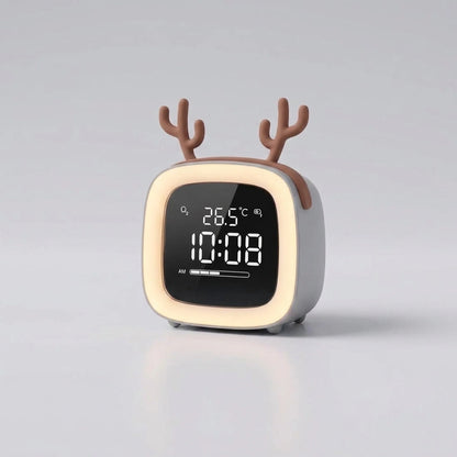 Night Light Alarm Clock Stepless Dimmable LED Animal Designs