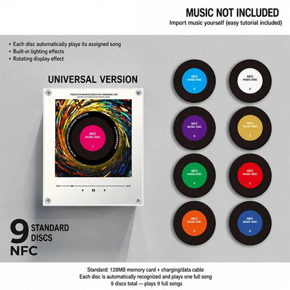 Night Light Rotating Vinyl Record NFC Magnetic Mount