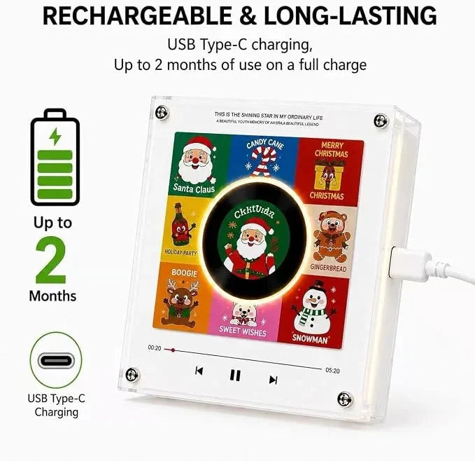 Night Light Rotating Vinyl Record NFC Magnetic Mount