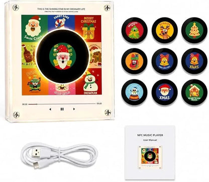 Night Light Rotating Vinyl Record NFC Magnetic Mount