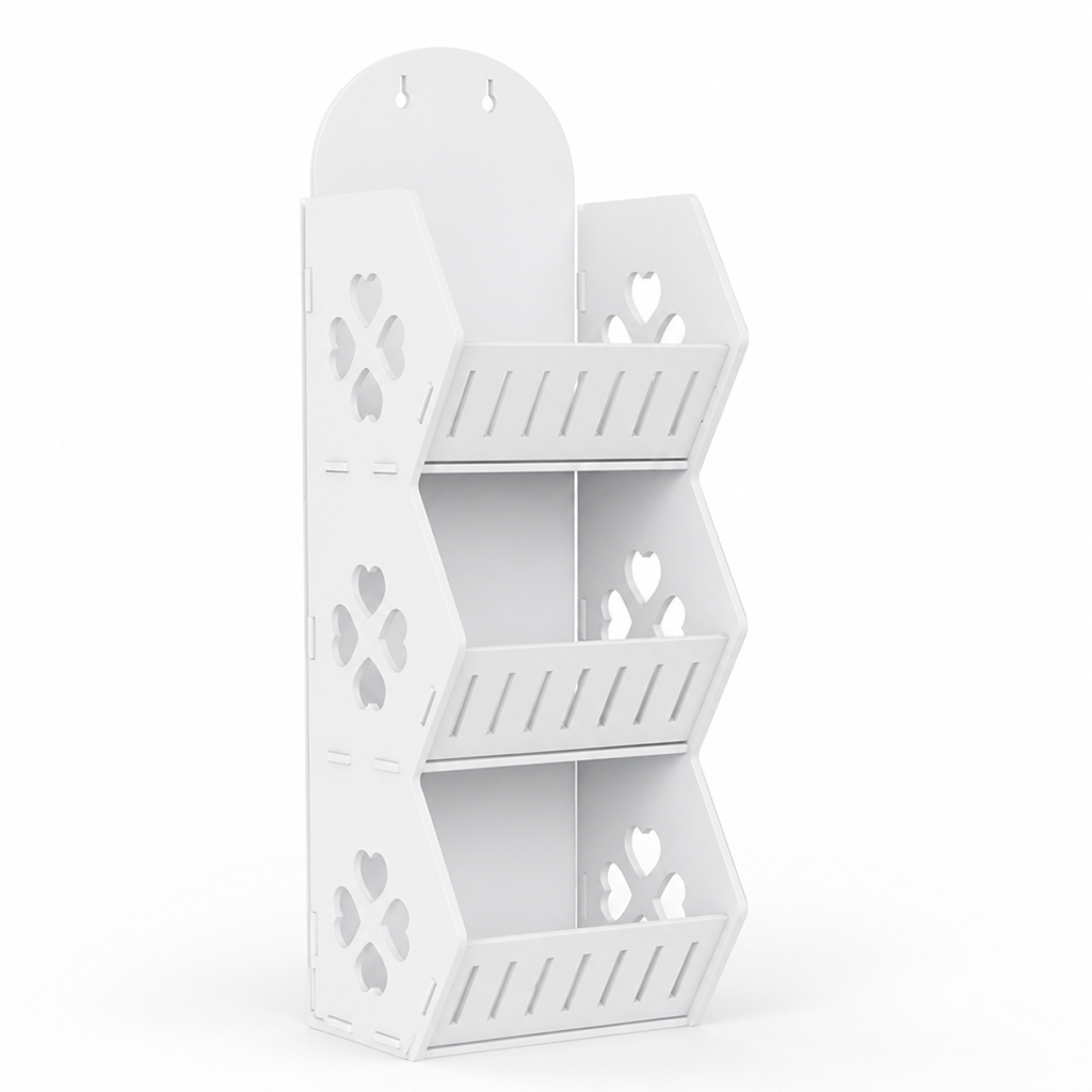 No-Drill Wall-Mounted Shelf Organizer (2-Tier)