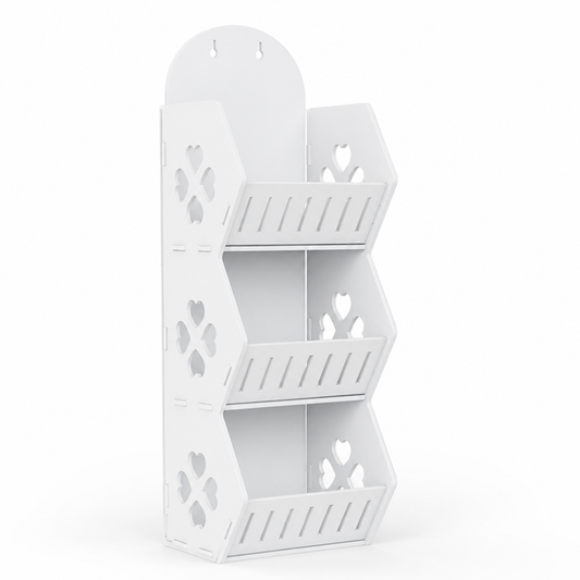 No-Drill Wall-Mounted Shelf Organizer (2-Tier)