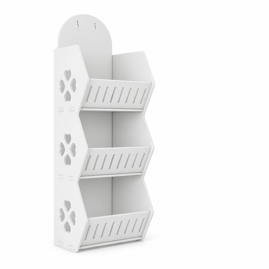 No-Drill Wall-Mounted Shelf Organizer (2-Tier)