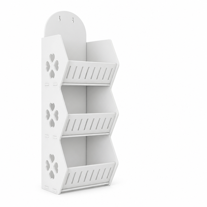 No-Drill Wall-Mounted Shelf Organizer (2-Tier)