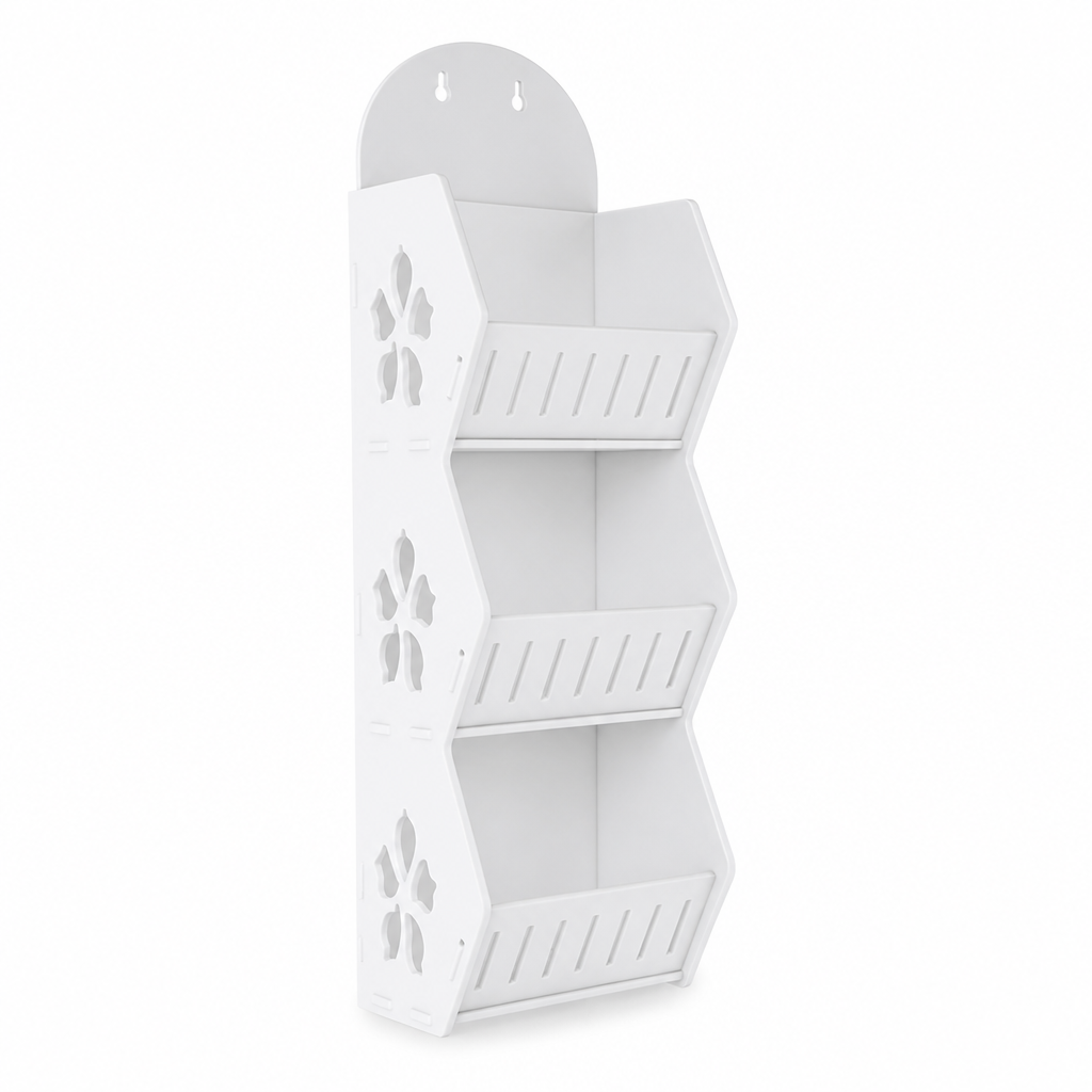 No-Drill Wall-Mounted Shelf Organizer (2-Tier)