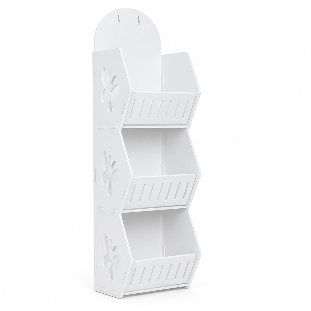 No-Drill Wall-Mounted Shelf Organizer (2-Tier)