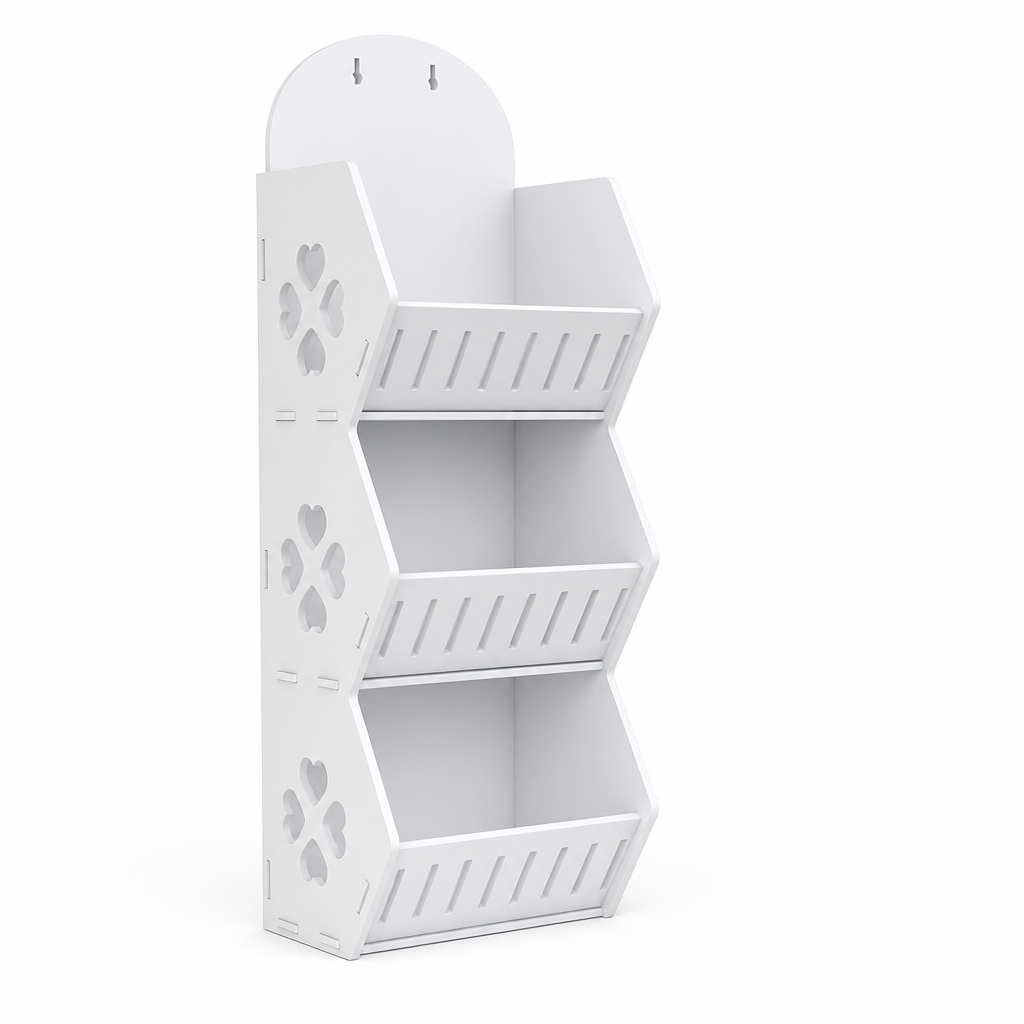 No-Drill Wall-Mounted Shelf Organizer (2-Tier)