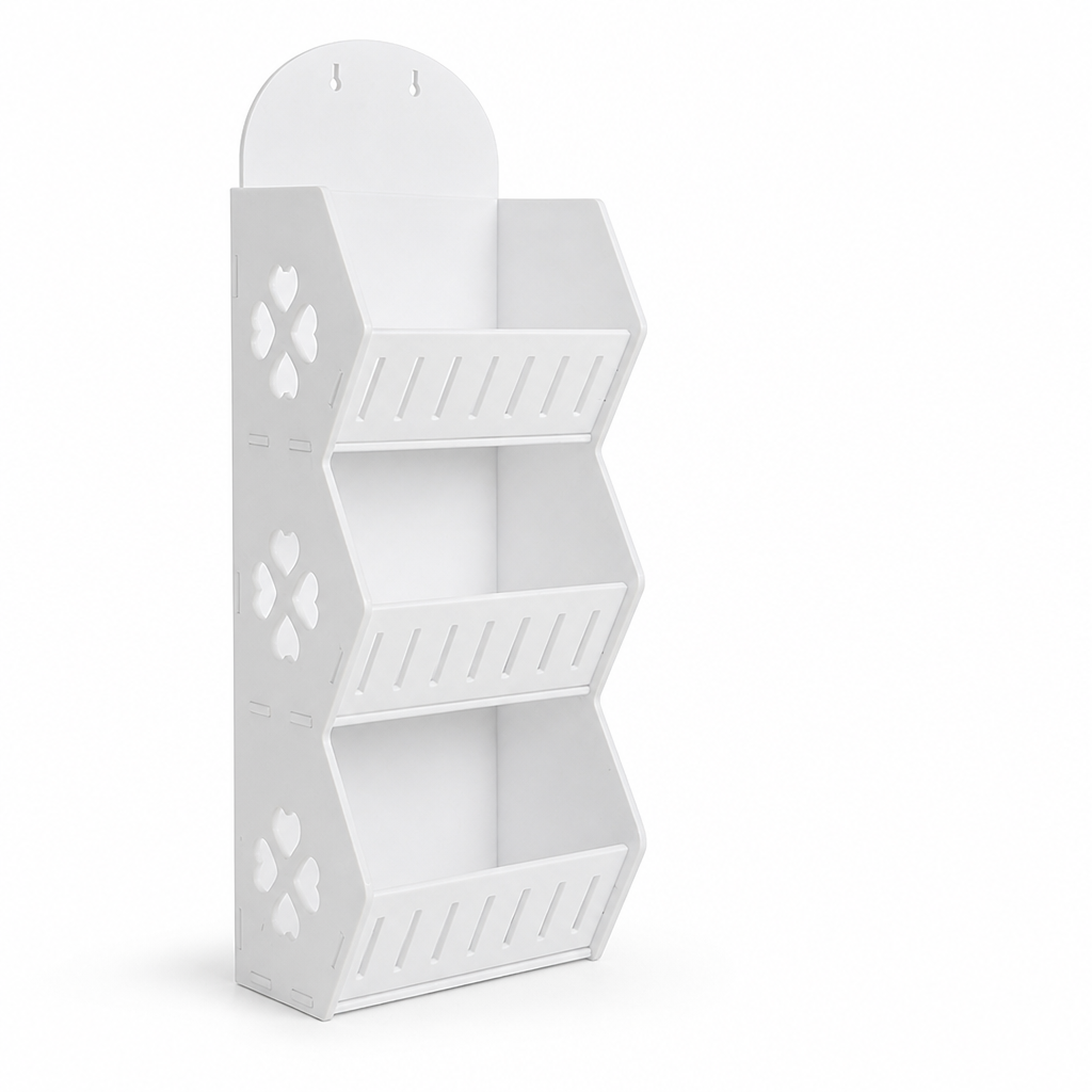 No-Drill Wall-Mounted Shelf Organizer (2-Tier)